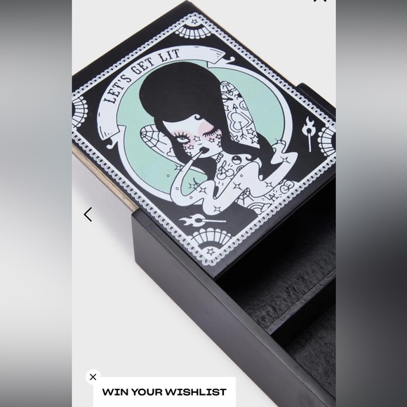 Valfre Bad Bettie Let's Get Lit Stash Box - Black and Mint - Picture 2 of 4